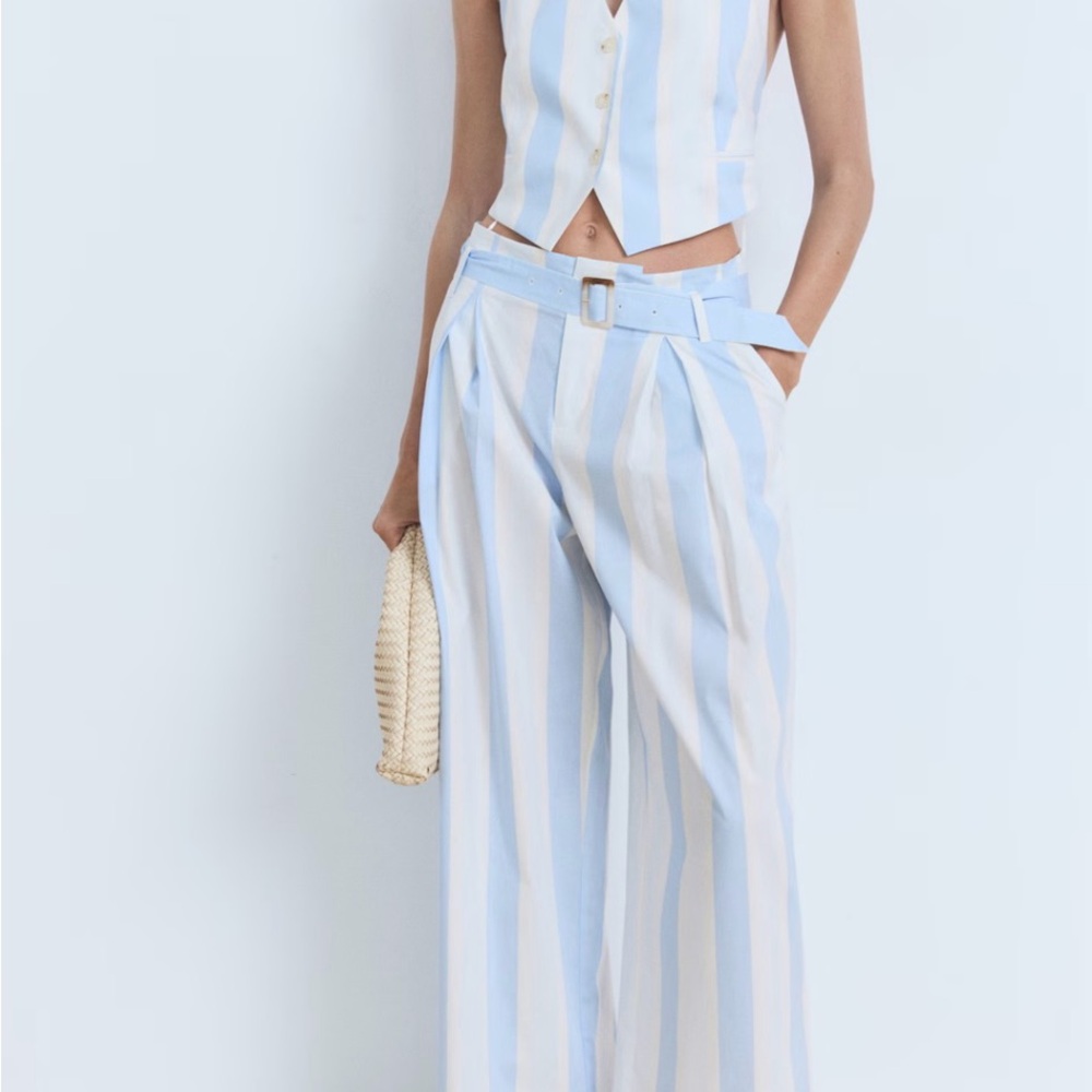 Mango women’s striped Halter neck vest and pants